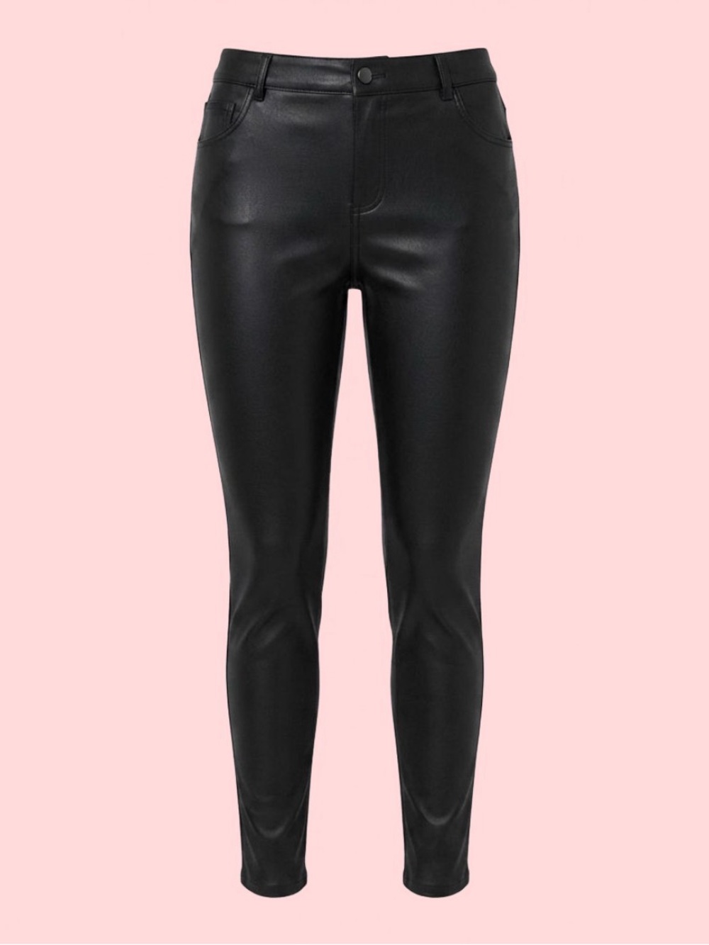 HUE Black Faux Leather Leggings - Size XL